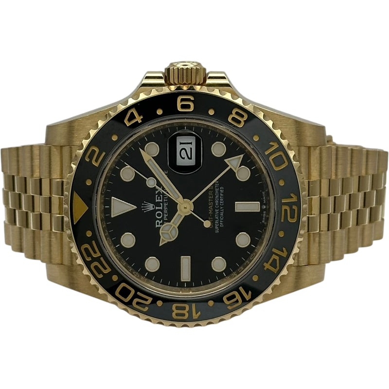 ロレックス ROLEX GMTマスター2 126718GRNR ブラック ゴールド 自動