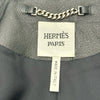 エルメス HERMES ゴートスキンレザージャケット 4E1201D7 ブラック ゴートスキン レディース ライダースジャケット