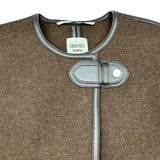 エルメス HERMES カシミヤショートスリーブコート 2H0207DC ブラウン カシミヤ レディース その他アウター
