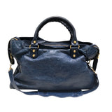 バレンシアガ BALENCIAGA ザ・ジャイアントシティ ブルー レザー レディース ハンドバッグ