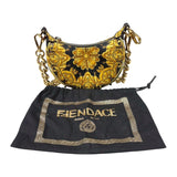 フェンディ FENDI ナノフェンダーチェグラフィティ 7AS089 ゴールド ナイロン レディース ショルダーバッグ