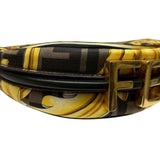 フェンディ FENDI ナノフェンダーチェグラフィティ 7AS089 ゴールド ナイロン レディース ショルダーバッグ