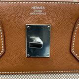 エルメス HERMES オータクロア40 Z刻 ゴールド シルバー金具 エバーカラー/トワルGM メンズ ハンドバッグ