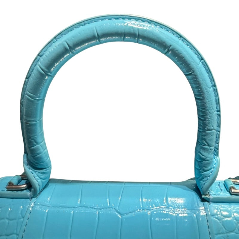 バレンシアガ BALENCIAGA アワーグラスXS 592833 ライトブルー系 レザー レディース ショルダーバッグ バレンシアガ BALENCIAGA アワーグラスXS 592833 ライトブルー系
