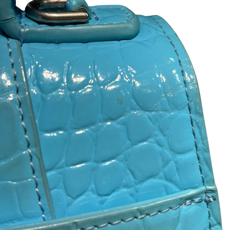 バレンシアガ BALENCIAGA アワーグラスXS 592833 ライトブルー系 レザー レディース ショルダーバッグ バレンシアガ BALENCIAGA アワーグラスXS 592833 ライトブルー系