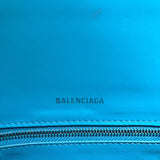 バレンシアガ BALENCIAGA アワーグラスXS 592833 ライトブルー系 レザー レディース ショルダーバッグ