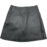 クリスチャン・ディオール Christian Dior CDロゴボタンレザースカート 125J31AL015 ブラック レザー レディース スカート
