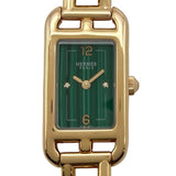 エルメス HERMES ナンタケットPM マカライト NA2.170c ピンクゴールド Au750 クオーツ レディース 腕時計