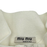 ミュウミュウ miu miu スパンコールサイドラインロゴジップアップジャケット MJL634 ホワイト コットン メンズ その他アウター