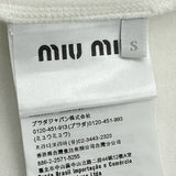 ミュウミュウ miu miu スパンコールサイドラインロゴジップアップジャケット MJL634 ホワイト コットン メンズ その他アウター