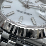 ロレックス ROLEX デイトジャスト41 ホワイト ホワイトゴールド/ステンレススチール 自動巻き メンズ 腕時計