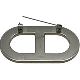 エルメス HERMES ブローチ<シェーヌダンクル> ブラック シルバー金具 エプソン/メタル アクセサリー
