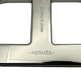 エルメス HERMES ブローチ<シェーヌダンクル> ブラック シルバー金具 エプソン/メタル アクセサリー