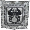 エルメス HERMES カレ70 フリル BRIDES DE GALA A POIS ブラック ホワイト シルク レディース スカーフ