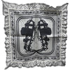 エルメス HERMES カレ70 フリル BRIDES DE GALA A POIS ブラック ホワイト シルク レディース スカーフ
