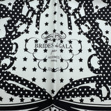 エルメス HERMES カレ70 フリル BRIDES DE GALA A POIS ブラック ホワイト シルク レディース スカーフ