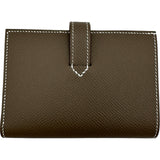 エルメス HERMES ニューHパッサンコンパクトウォレット W刻印 エトゥープ エプソン レディース 二つ折り財布