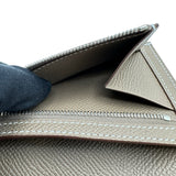 エルメス HERMES ニューHパッサンコンパクトウォレット W刻印 エトゥープ エプソン レディース 二つ折り財布
