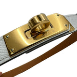 エルメス HERMES ケリーベルト B刻印 ニューホワイト ゴールド金具 エプソン レディース ベルト
