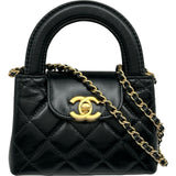 シャネル CHANEL ココマークミニチェーンクラッチ AP3435 ブラック ゴールド金具 カーフスキン レディース ショルダーバッグ