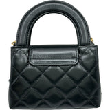 シャネル CHANEL ココマークミニチェーンクラッチ AP3435 ブラック ゴールド金具 カーフスキン レディース ショルダーバッグ