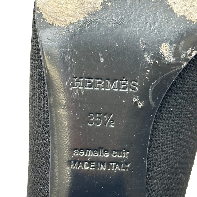エルメス HERMES ヴォルヴェール ショートブーツ ブラック ニット