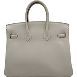 エルメス HERMES バーキン25 W刻印 クレ シルバー金具 トゴ レディース ハンドバッグ