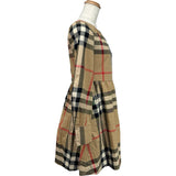バーバリー BURBERRY チェックフレアワンピース 8064584 ベージュ 綿 キッズ ワンピース
