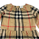 バーバリー BURBERRY チェックフレアワンピース 8064584 ベージュ 綿 キッズ ワンピース