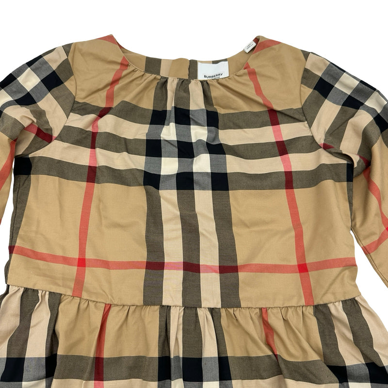 バーバリー BURBERRY チェックフレアワンピース 8064584 ベージュ 綿