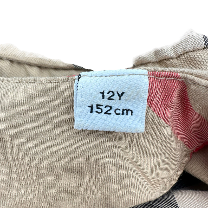 【みえこ】Burberry バーバリー ワンピース 152cm 12Y バーバリー BURBERRY チェックフレアワンピース 8064584 ベージュ 綿