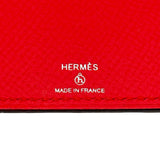 エルメス HERMES カードケース プティアッシュ レッド エプソン/リザード レディース カードケース