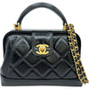 シャネル CHANEL マトラッセ トップハンドル AS4958 ブラック ゴールド金具 シャイニーカーフ レディース ショルダーバッグ