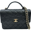 シャネル CHANEL マトラッセ トップハンドルチェーンバックパック AP4406 ブラック ゴールド金具 キャビア レディース リュック・デイパック