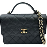 シャネル CHANEL マトラッセ トップハンドルチェーンバックパック AP4406 ブラック ゴールド金具 キャビア レディース リュック・デイパック