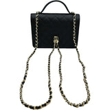 シャネル CHANEL マトラッセ トップハンドルチェーンバックパック AP4406 ブラック ゴールド金具 キャビア レディース リュック・デイパック