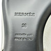 エルメス HERMES ミラ バレエシューズ シルバー レザー レディース バレエシューズ