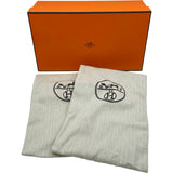 エルメス HERMES ミラ バレエシューズ シルバー レザー レディース バレエシューズ