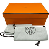エルメス HERMES アンフィニスリングバックパンプス ブラック レザー レディース パンプス