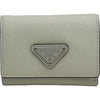 プラダ PRADA トライアングルロゴミニウォレット 2MH042 アイボリー サフィアーノレザー レディース 三つ折り財布