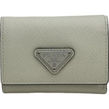 プラダ PRADA トライアングルロゴミニウォレット 2MH042 アイボリー サフィアーノレザー レディース 三つ折り財布