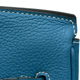 エルメス HERMES バーキン35 □K刻印 ブルージーン/シルバー金具 トリヨン レディース ハンドバッグ