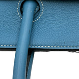 エルメス HERMES バーキン35 □K刻印 ブルージーン/シルバー金具 トリヨン レディース ハンドバッグ