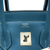 エルメス HERMES バーキン35 □K刻印 ブルージーン/シルバー金具 トリヨン レディース ハンドバッグ