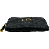 クリスチャン・ディオール Christian Dior カロラベンダーウォレット S5177UWHC ブラック/ゴールド金具 カーフレザー レディース コインケース