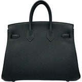 エルメス HERMES バーキン25 G刻印 ブラック シルバー金具 トゴ レディース ハンドバッグ