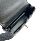 シャネル CHANEL ココハンドルチェーンクラッチ AP4244 ブラック ゴールド金具 キャビアスキン レディース ショルダーバッグ