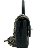 シャネル CHANEL ココハンドルチェーンクラッチ AP4244 ブラック ゴールド金具 キャビアスキン レディース ショルダーバッグ
