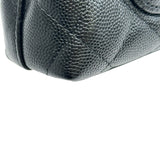 シャネル CHANEL ココハンドルチェーンクラッチ AP4244 ブラック ゴールド金具 キャビアスキン レディース ショルダーバッグ