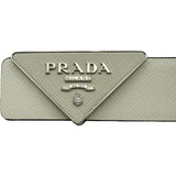 プラダ PRADA トライアングルロゴベルト ホワイト サフィアーノ メンズ ベルト